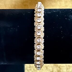 Gold/Silver Crystal Tennis Bracelet - Elegant Women’s Bracelet